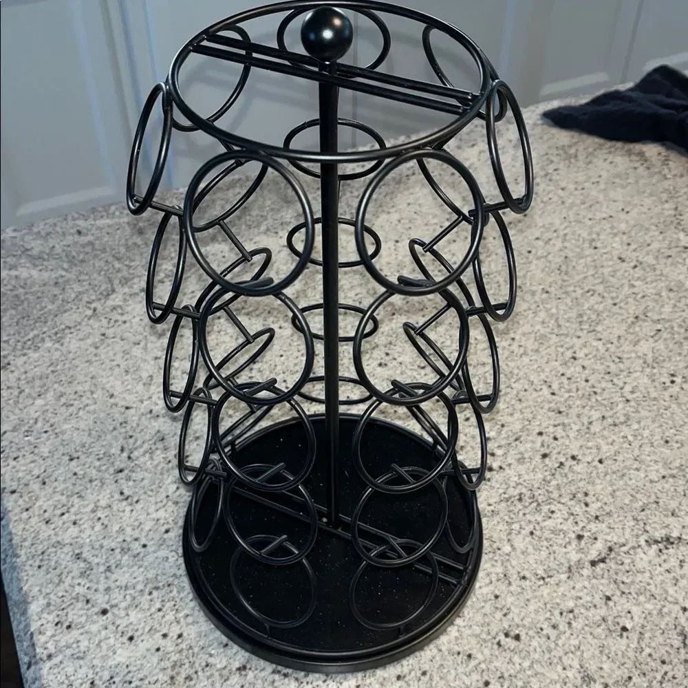 Keurig Wire coffee tea pods rotating storage kitchen bar hotel wire rack